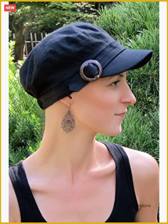 Newsboy Cadet Hat Full Coverage Chemo Cap UPF 50+ Sun Protection main image 4